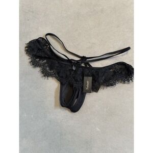 Fredricks Of Hollywood Thong Crotchless Panties Sz XL Sheer Lace Super Sexy!